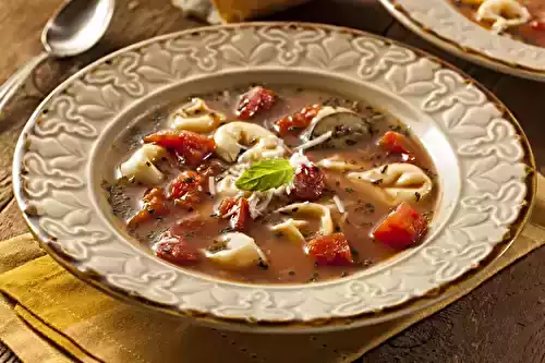 Soupe aux raviolis frais