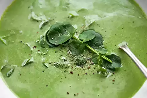 Soupe de cresson au lait de soja