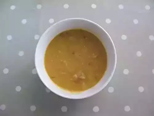 Soupe de lentilles de corail au chorizo