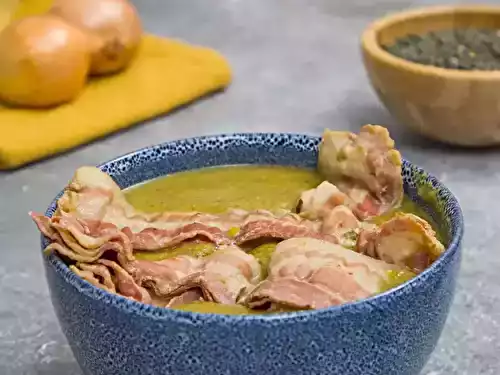 Soupe de lentilles vertes au lard