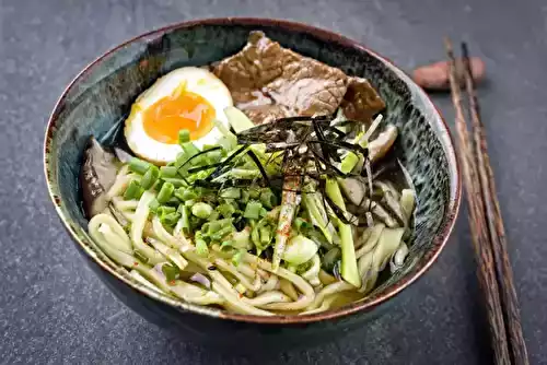 Soupe de nouilles aux gingembre (ramen) pas chère