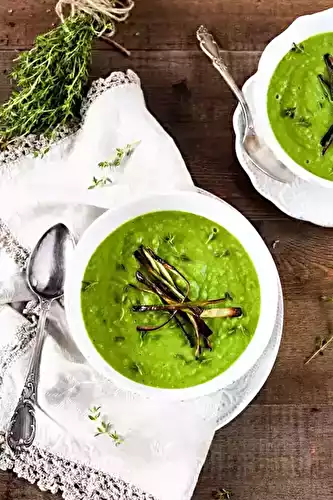 Soupe de petits pois vite fait