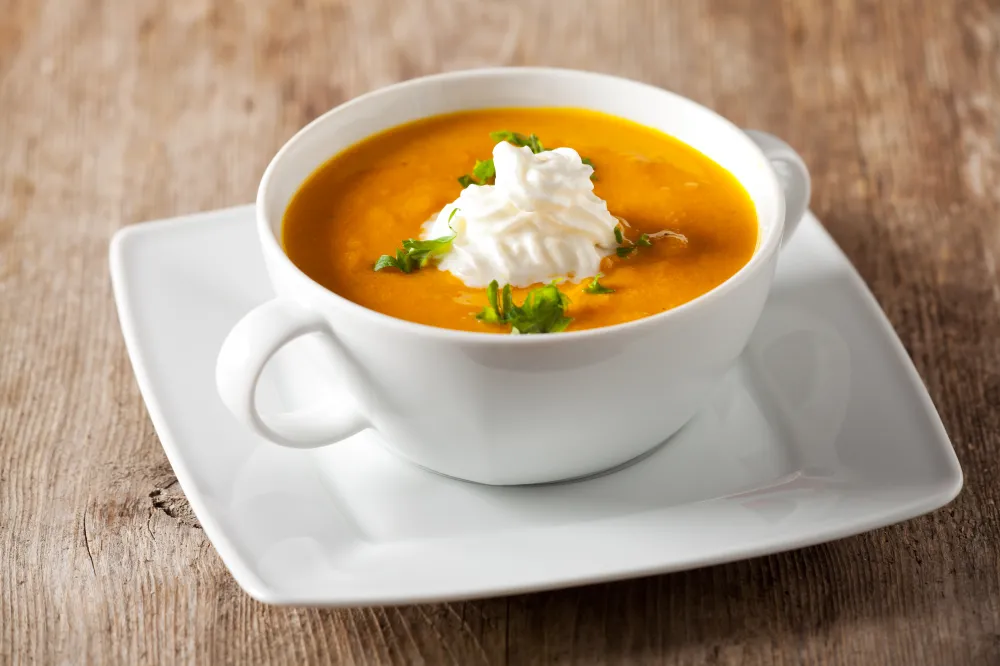 Soupe de potiron au chèvre