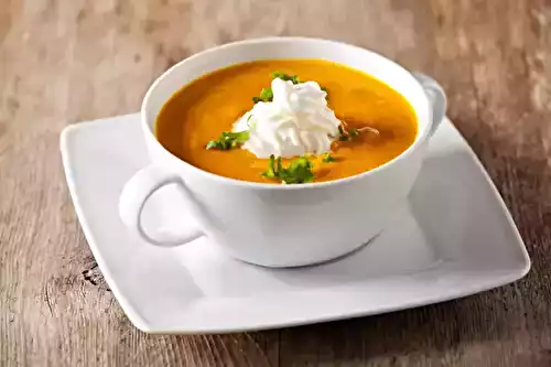 Soupe de potiron au chèvre