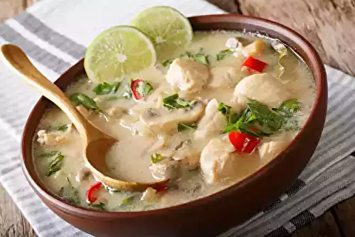 Soupe Tom Kha Kai thaïlandaise au Cookeo