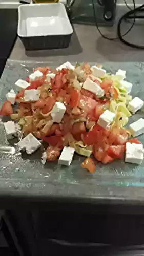 Spaghetti à la feta et au citron vert