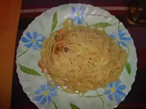 Spaghettis au saumon fumé facile