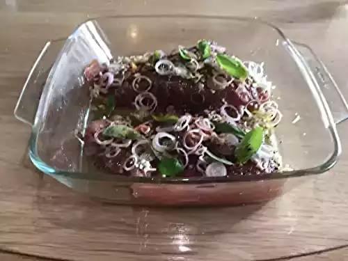 Steak thon mariné à l'estragon