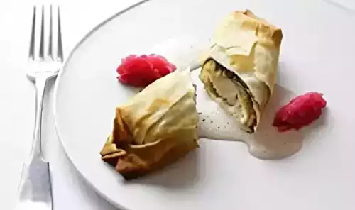 Strudel de sandre au beurre blanc