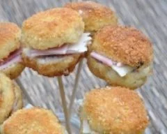Sucettes salées au veau façon cordon bleu
