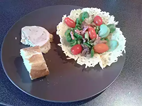 Tacos de parmesan et sa garniture estivale