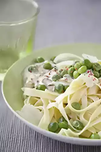Tagliatelles au mascarpone et petits pois