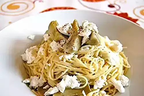 Tagliatelles vertes au citron et à l'artichaut