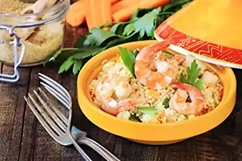 Tajine de calamars et crevettes