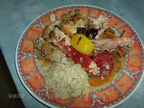 Tajine de poissons et crustacés