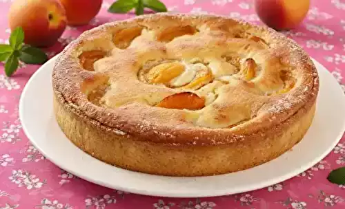 Tarte à l'abricot et aux éclats de nougat