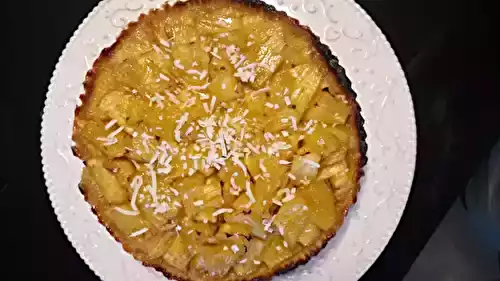 Tarte à l'ananas et à la crème de coco