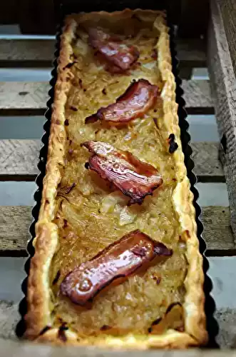 Tarte à l'oignon de Roscoff et au lard