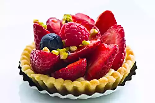 Tarte à la pistache et aux fraises