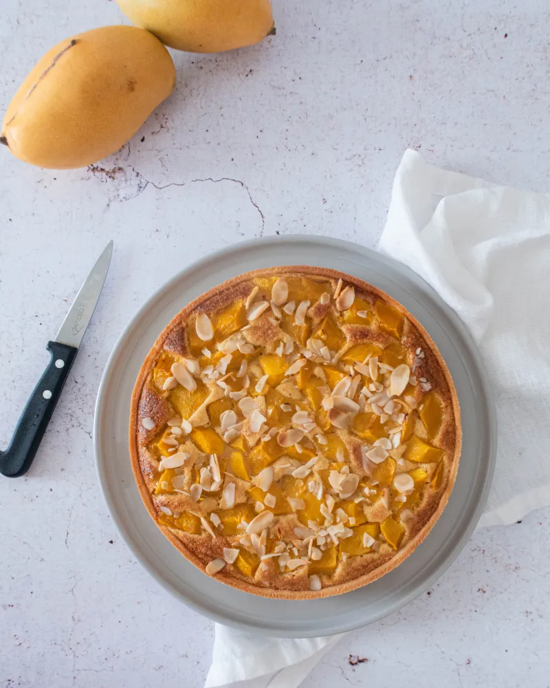 Tarte amandine à la mangue