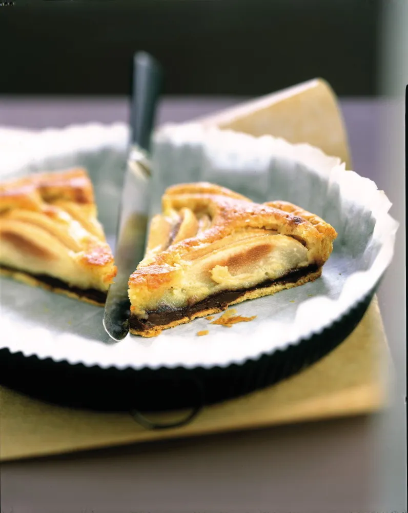 Tarte amandine poires chocolat