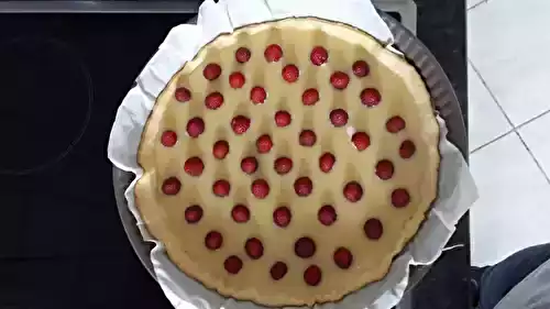 Tarte au chocolat blanc et framboises facile
