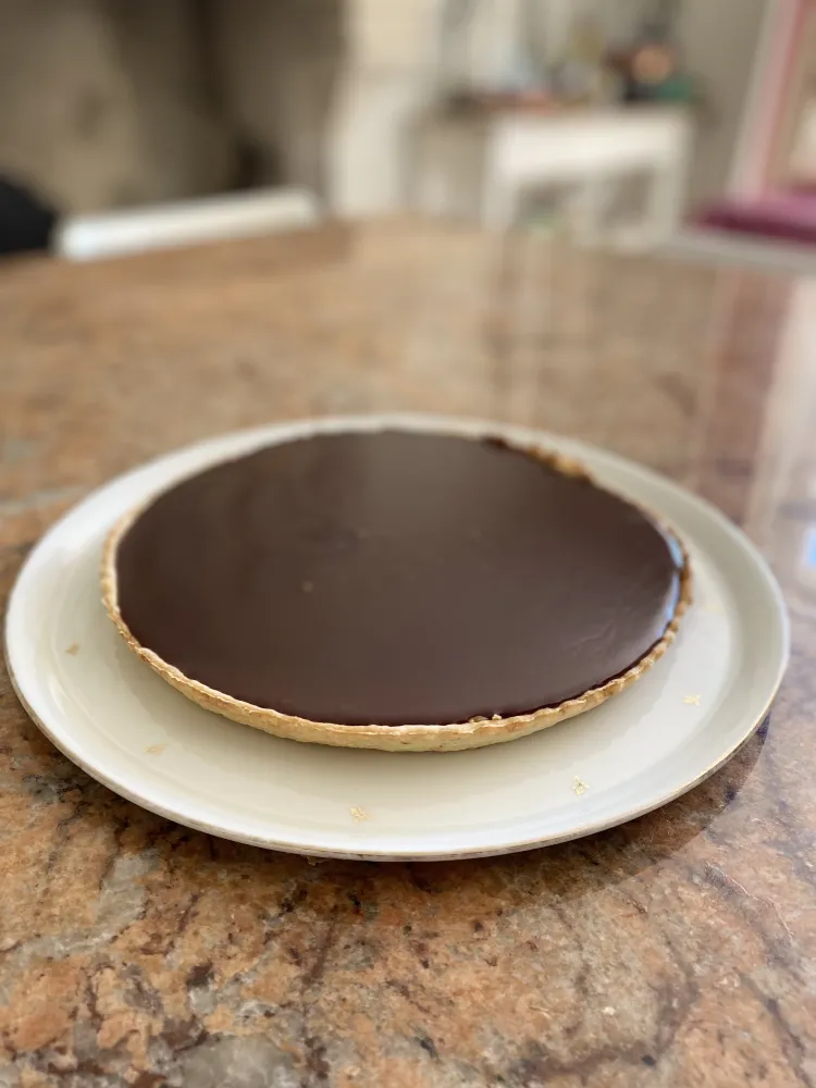 Tarte au chocolat, Carambar et beurre de cacahuètes