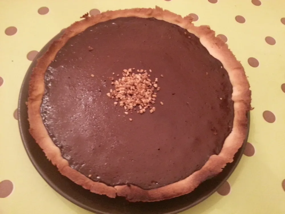 Tarte au chocolat et au pralin