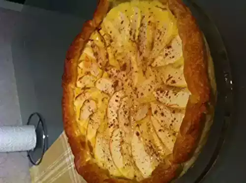 Tarte au flan aux pommes