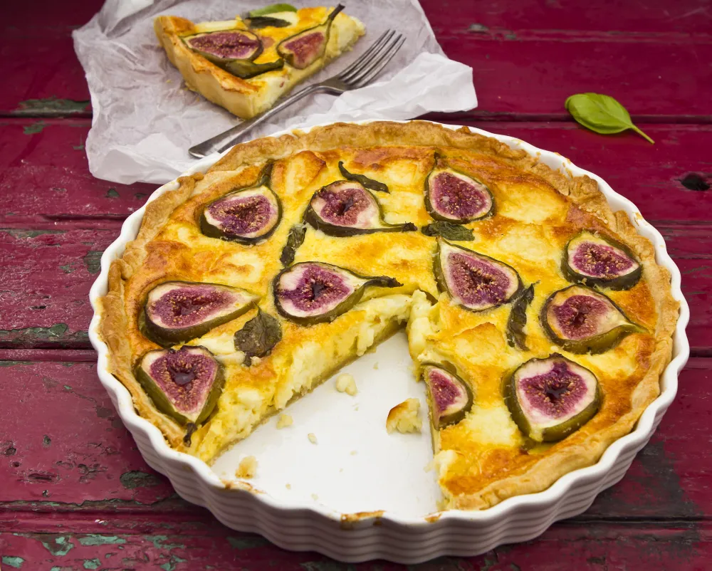 Tarte au fromage blanc et figues
