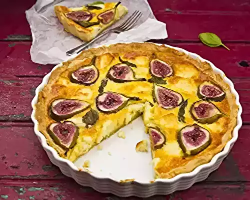 Tarte au fromage blanc et figues