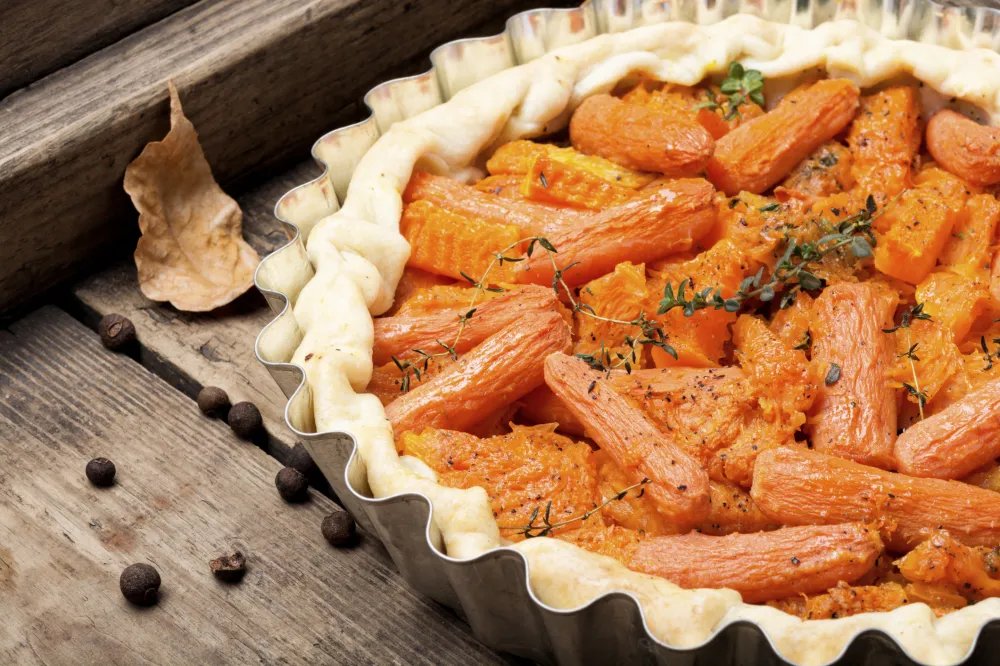 Tarte aux carottes vegan