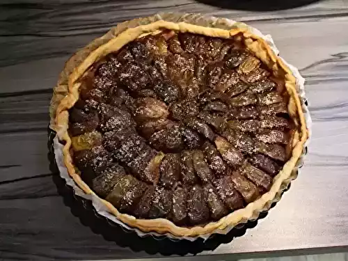 Tarte aux figues fraîches, miel et noix de coco