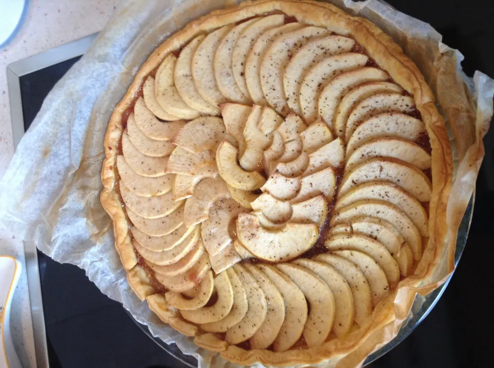 Tarte aux figues pommes et cannelle