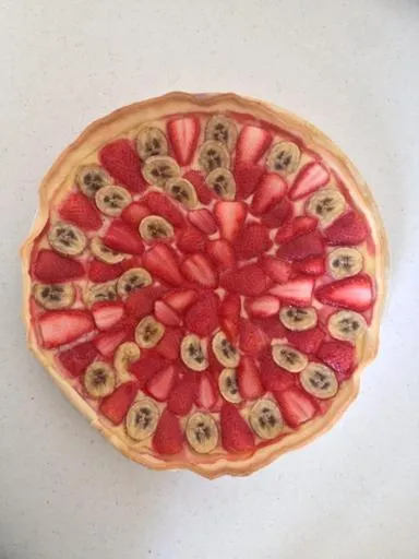 Tarte aux fraises et à la banane