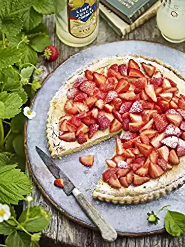 Tarte aux fraises speculoos et petits Lu