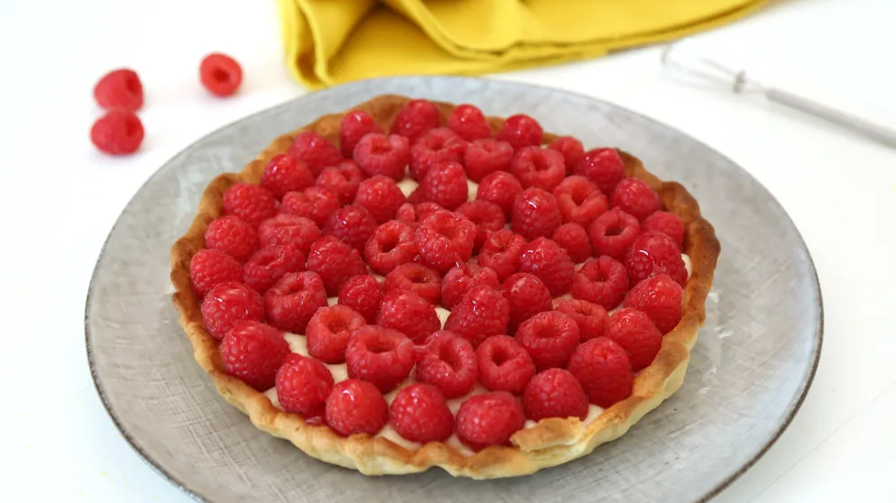 Tarte aux framboises express