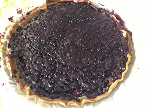 Tarte aux myrtilles facile parfumée au rhum