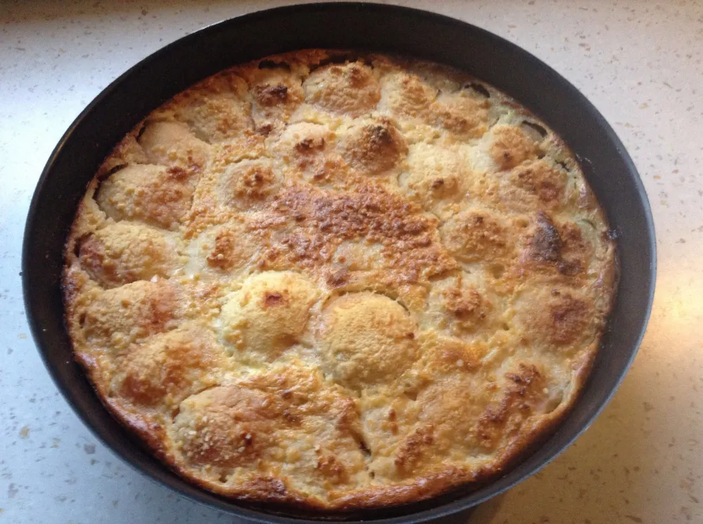 Tarte aux pêches et pain d'épice