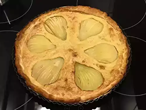 Tarte aux poires et amandes parfumée
