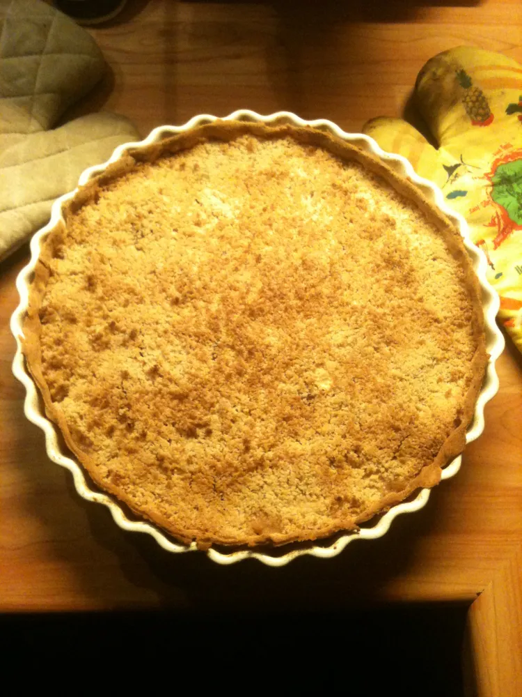 Tarte aux poires façon crumble