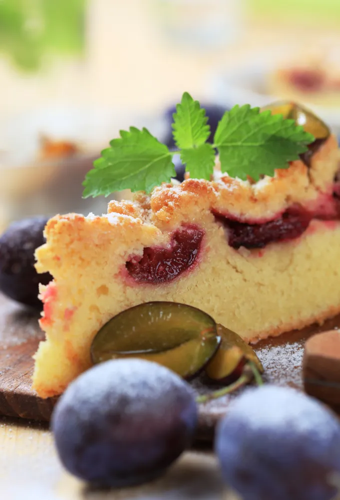 Tarte aux prunes façon crumble