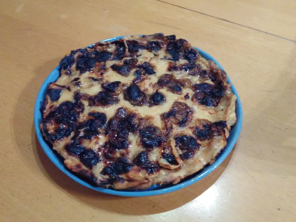 Tarte aux quetsches et crème pâtissière