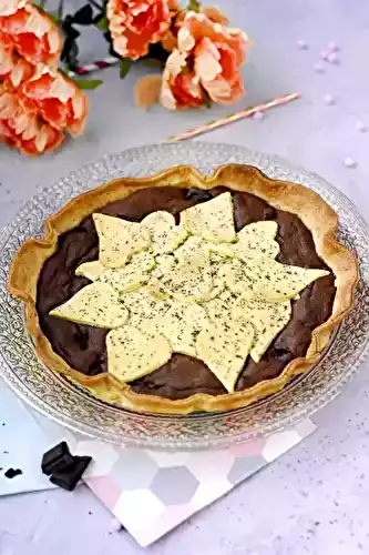 Tarte choco bananes Saint-Valentin