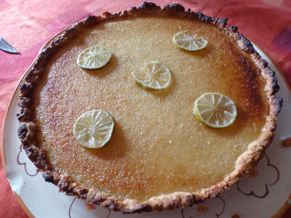 Tarte citron vert noix de coco