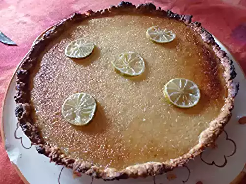 Tarte citron vert noix de coco
