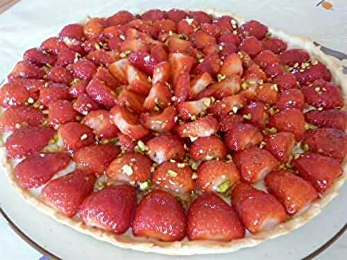Tarte délice aux fraises et au chocolat blanc