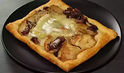 Tarte fine aux pommes, romarin et Rocamadour
