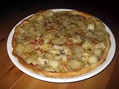 Tarte légère aux endives et roquefort