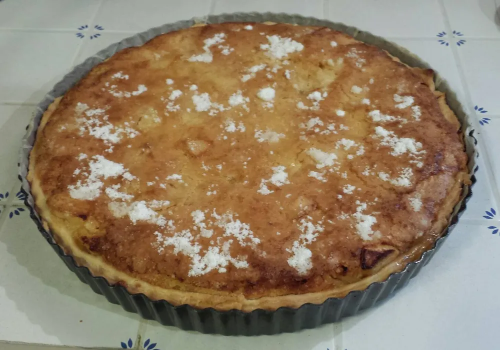 Tarte normande pomme abricot avec deux pâtes